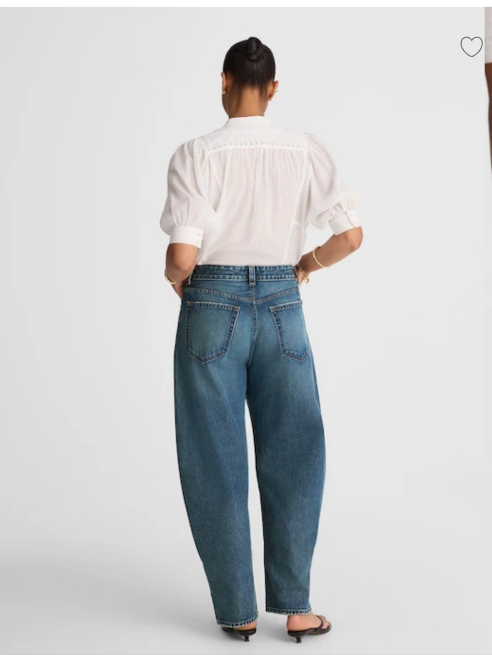 Madewell The Curvy Balloon Jean in Greendale Wash NW293 Size 28 NWT - Picture 3 of 9